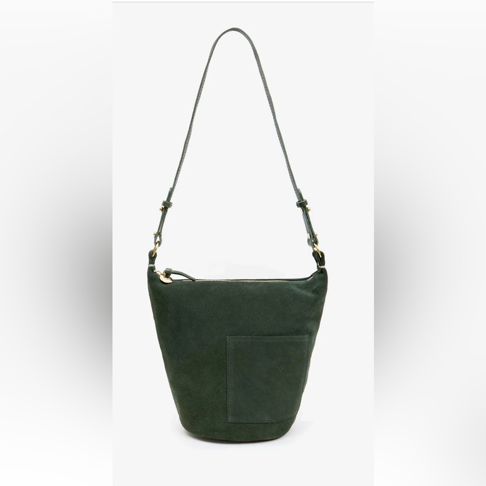 Clare V Petite Jeanne Bucket Bag in Loden Green - New